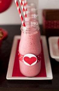 Valentines yogurt smoothy